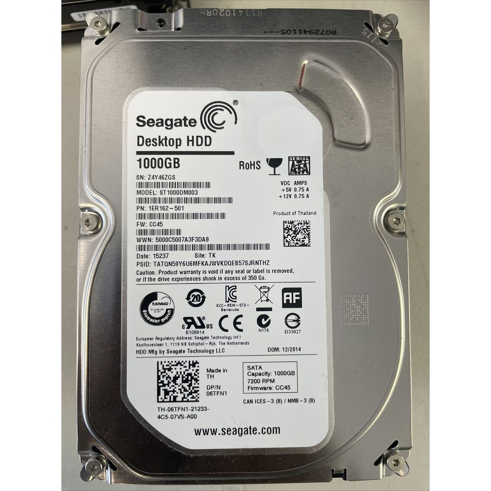 Seagate Barracuda ST1000DM003 1 TB,3.5 inch Hard Drive 916847-001